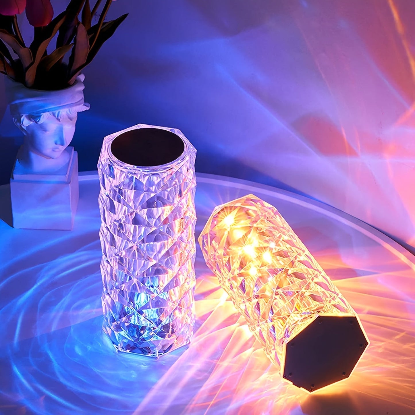 RGB Crystal Diamond Lamp – 16 colors